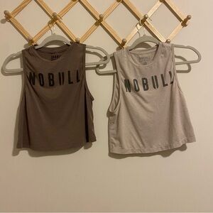 NoBull Set of 2 Cropped Tank Tops size XS